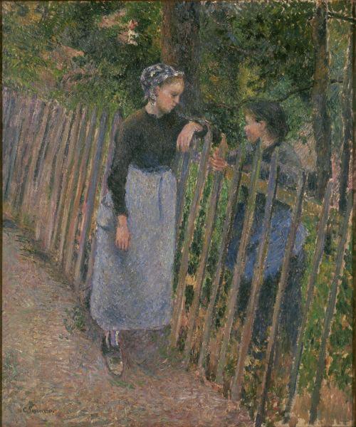 Camille Pissarro Conversation Norge oil painting art
